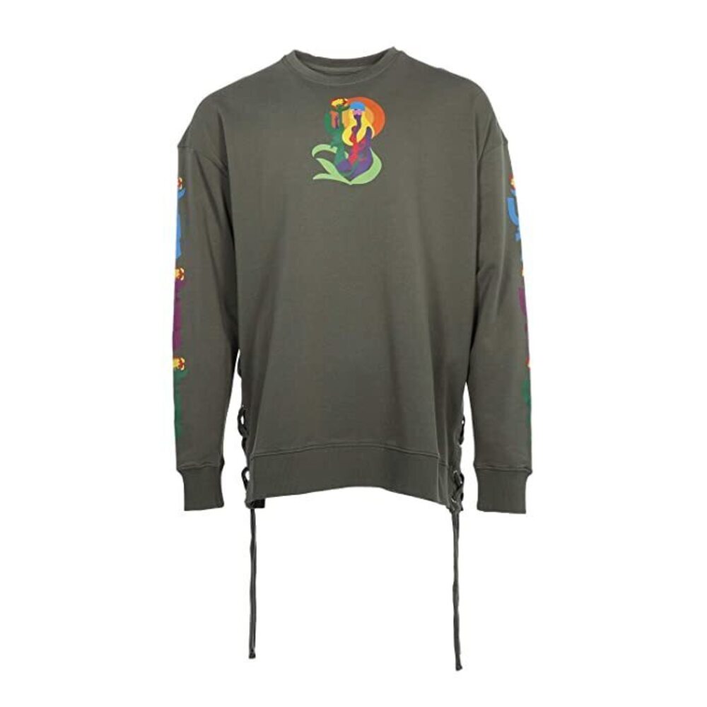 Faith Connexion Todd James Crew Neck Sweater Army Khaki LG
